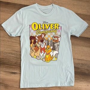 MWT Disney Oliver & Company Light Blue T-Shirt Small